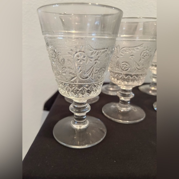 Set of 6 Duncan and Miller vintage Sandwich wine glasses. - Picture 2 of 7